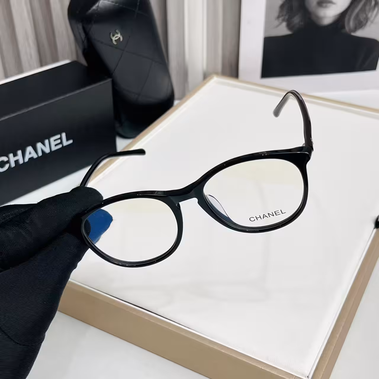 Chanel Round Black Frame Womens Premium Optical Frame