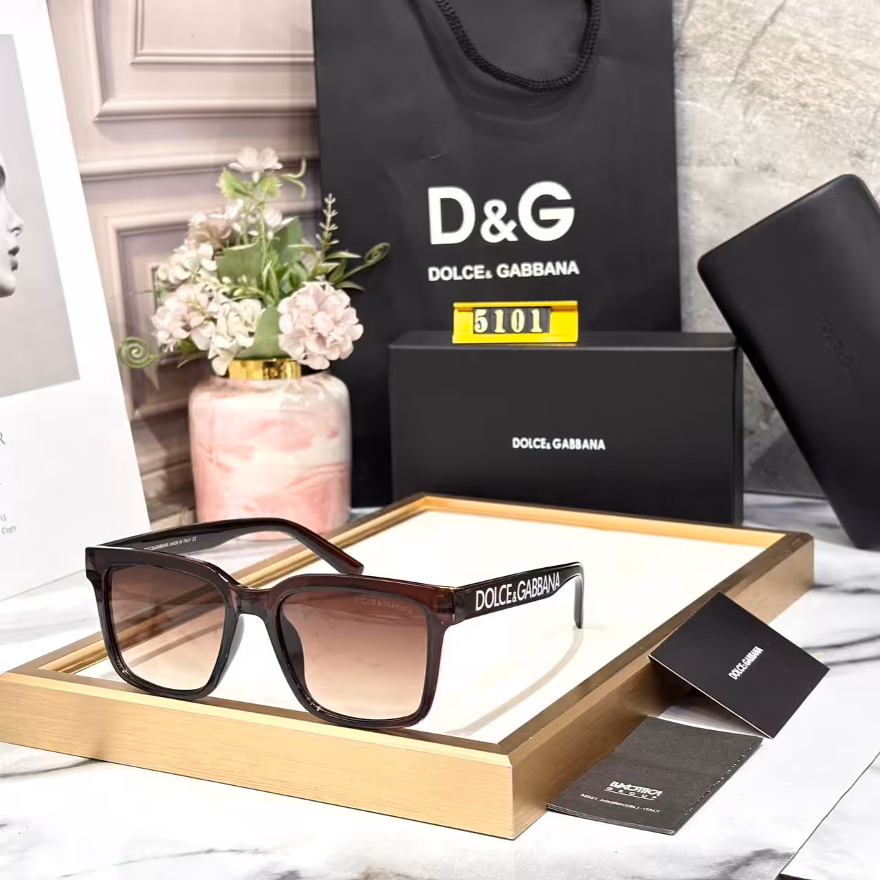 WhatsApp Image 2025-11-04 at 5.23.11 PM Dolce & Gabana Brown Tint Wayfarer Men’s Sunglass