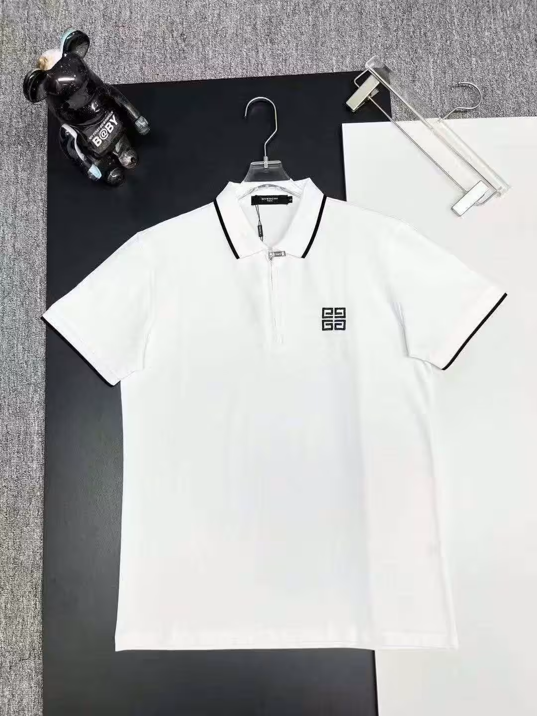 WhatsApp Image 2025-11-11 at 5.33.02 PM (1) Givenchy White Polo Trim Tshirt