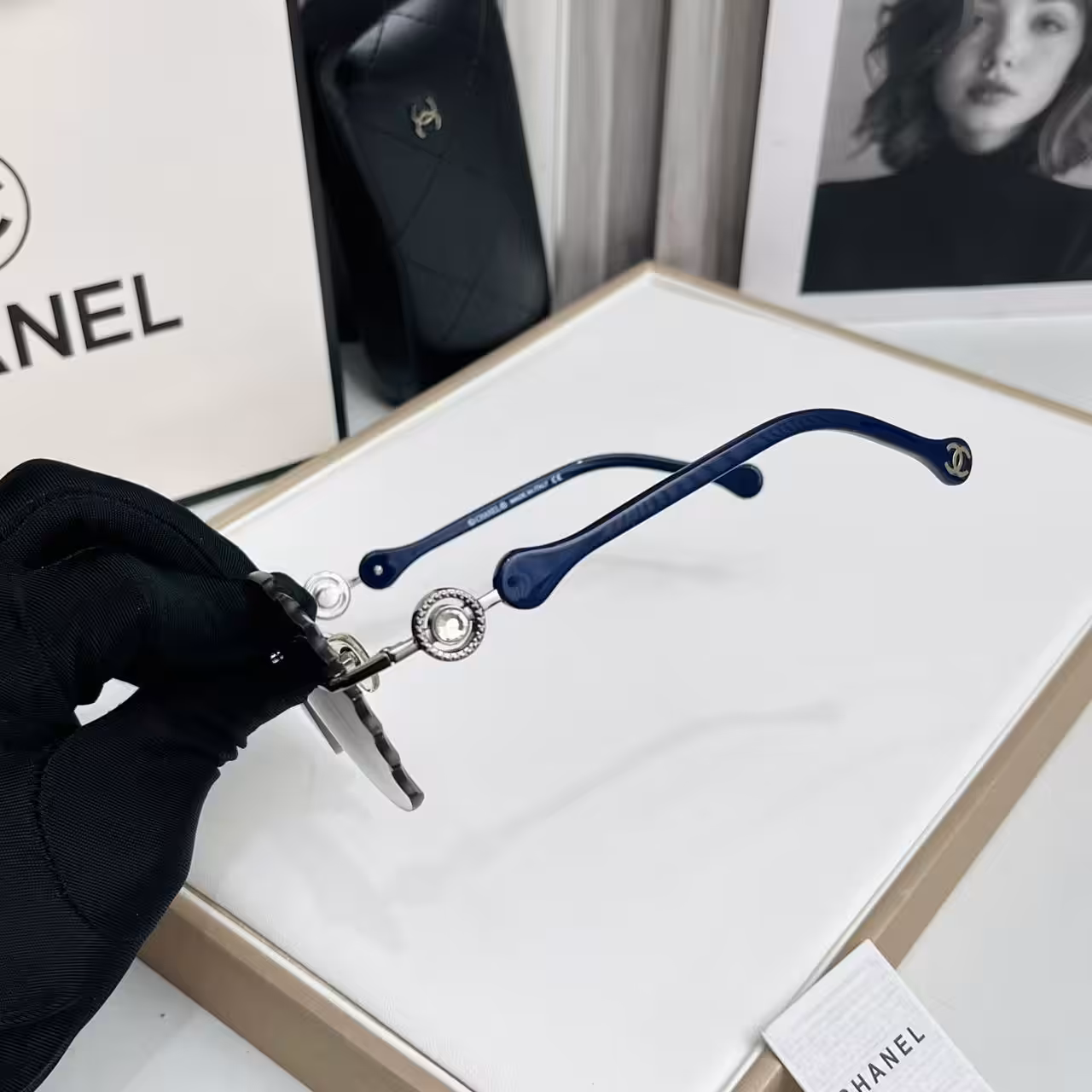 WhatsApp Image 2025-11-20 at 6.21.58 PM (1) Chanel Grey Gradient Scalloped Rimless Sunglasses