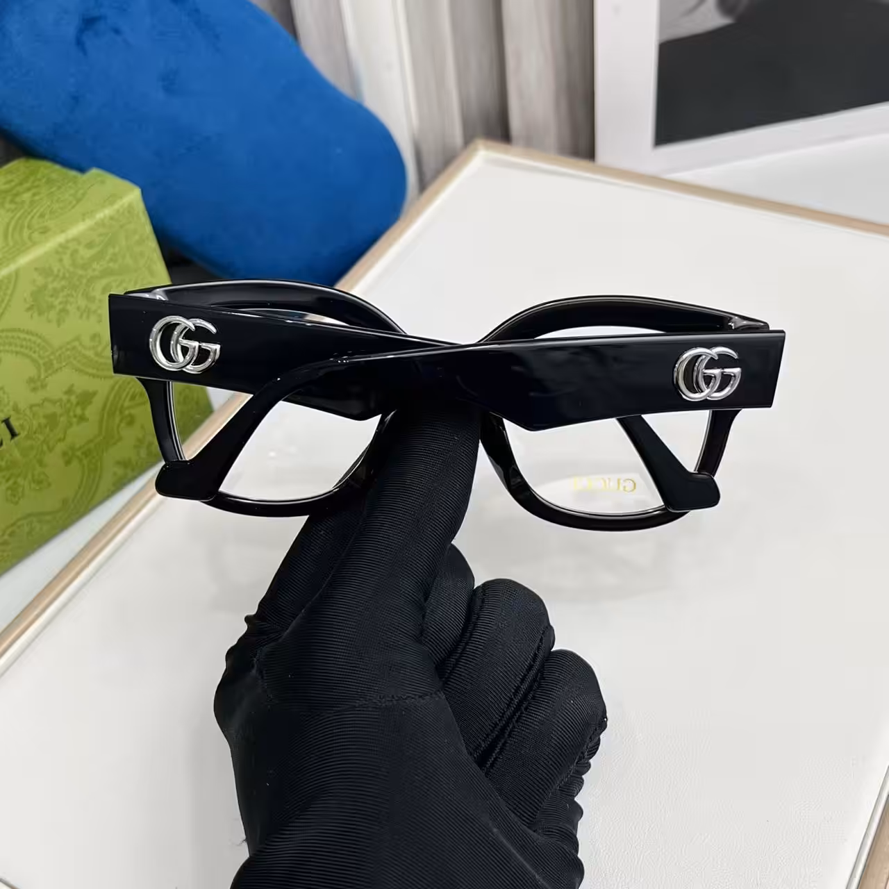 Gucci Black GG Emblem Optical Frame