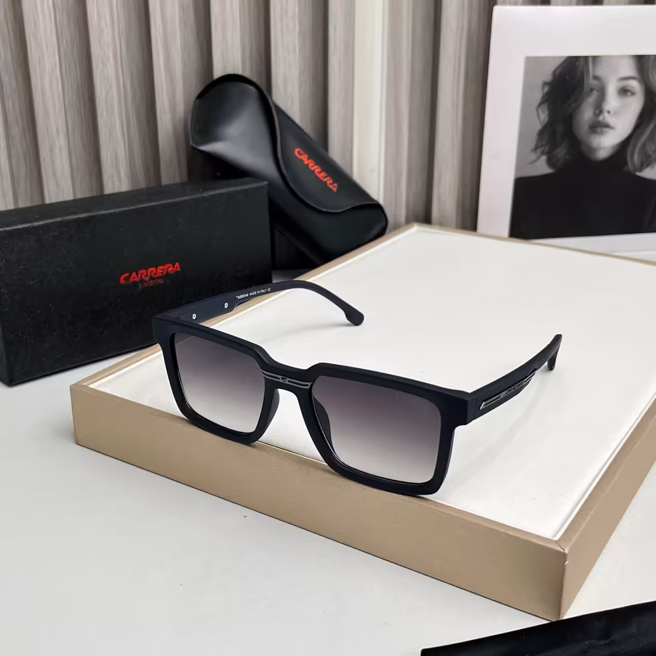 WhatsApp Image 2025-11-20 at 6.49.07 PM Carrera Matte Navy Rectangle Sunglasses