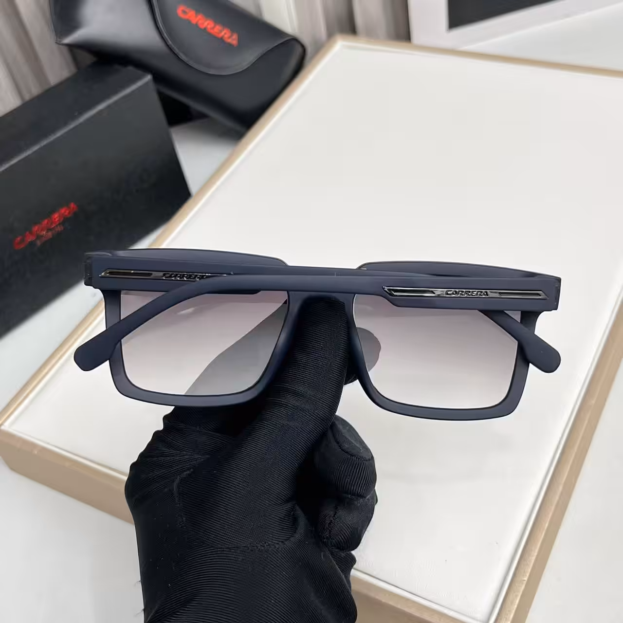 WhatsApp Image 2025-11-20 at 6.49.08 PM Carrera Matte Navy Rectangle Sunglasses
