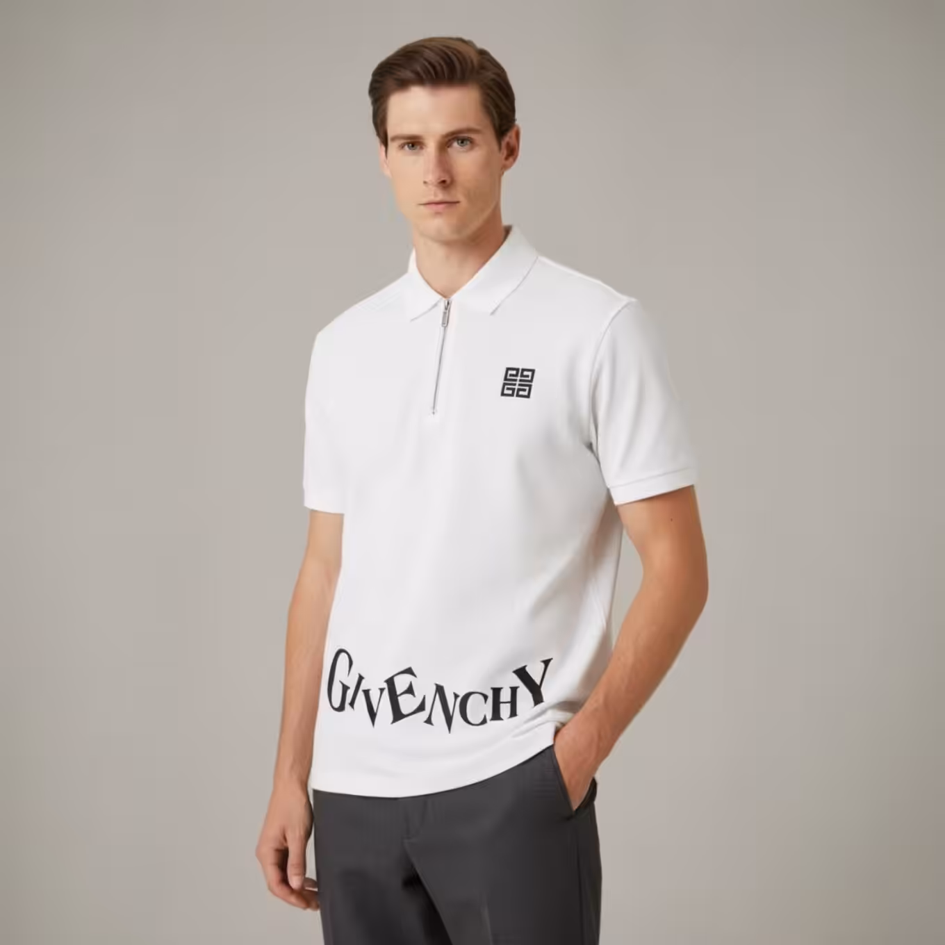 WhatsApp Image 2025-11-24 at 5.45.38 PM Givenchy White Monogram Polo Tshirt