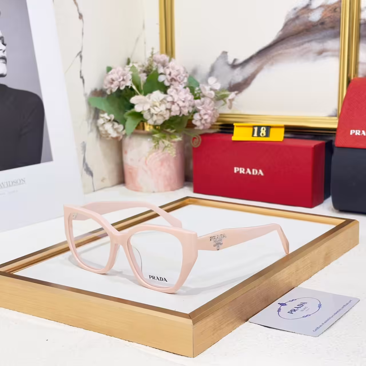 WhatsApp Image 2026-01-08 at 1.58.48 AM (1) Prada Rectangular Pink Womens Premium Eyeglass
