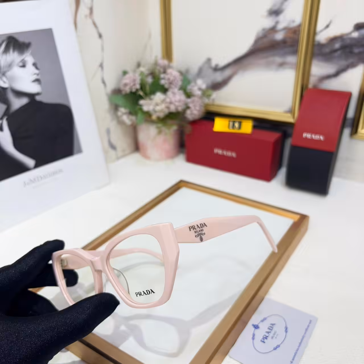 WhatsApp Image 2026-01-08 at 1.58.48 AM Prada Rectangular Pink Womens Premium Eyeglass