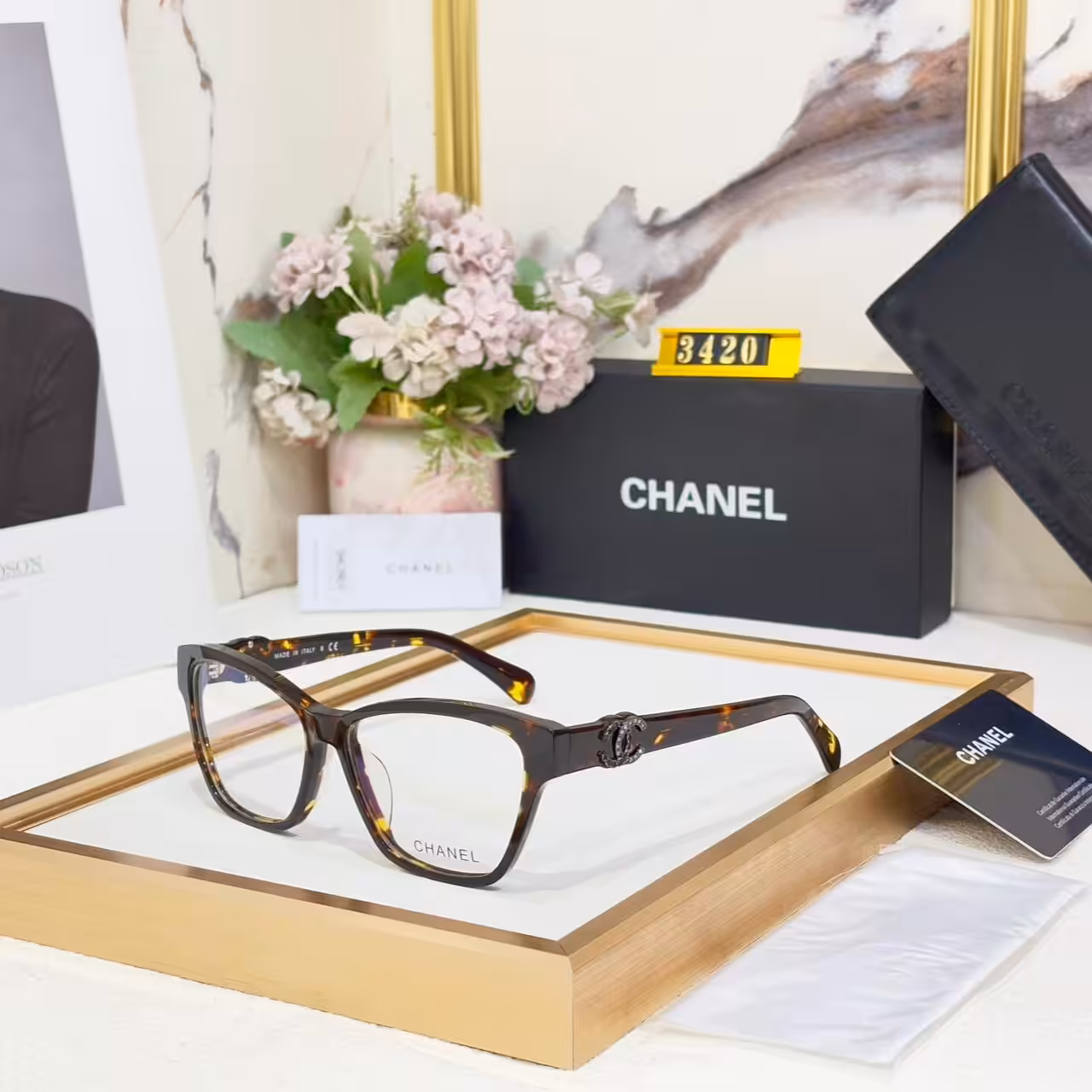 Chanel Rectangular Womens Premium Eyeglasses