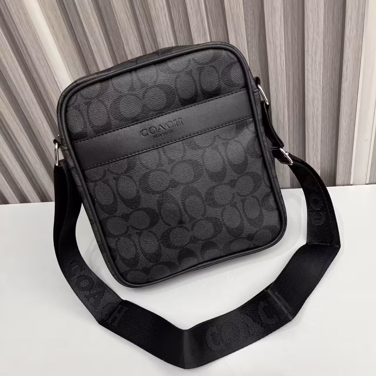 Coach Black messenger Bag
