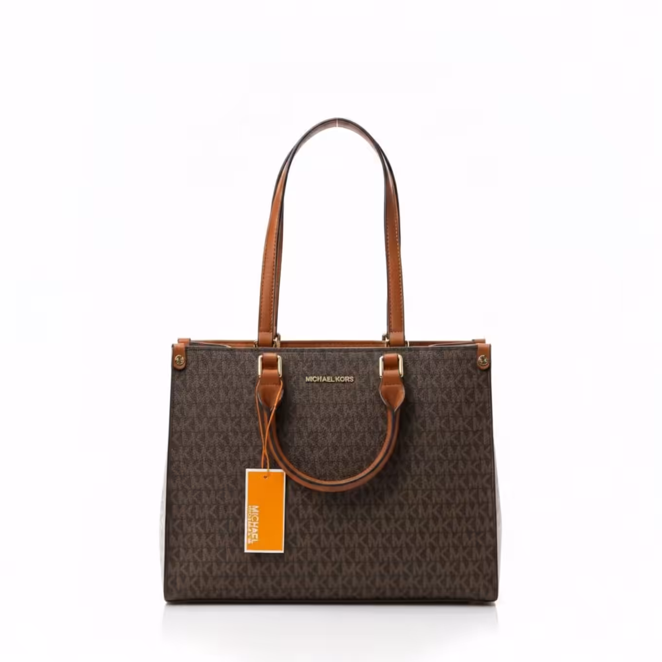 Michael Kors Sheila Large Coffee Brown Signature Logo Tote Bag