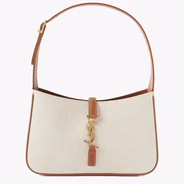 YSL Le 5 A 7 Canvas Brown Small Shoulder Bag