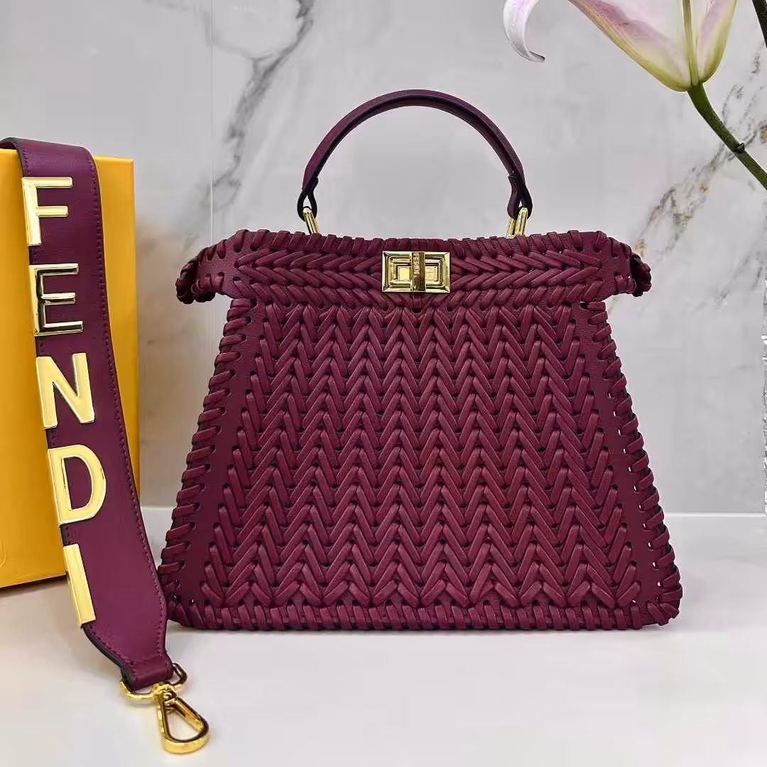 Fendi Peekaboo ISeeU Red Color Hand Bag