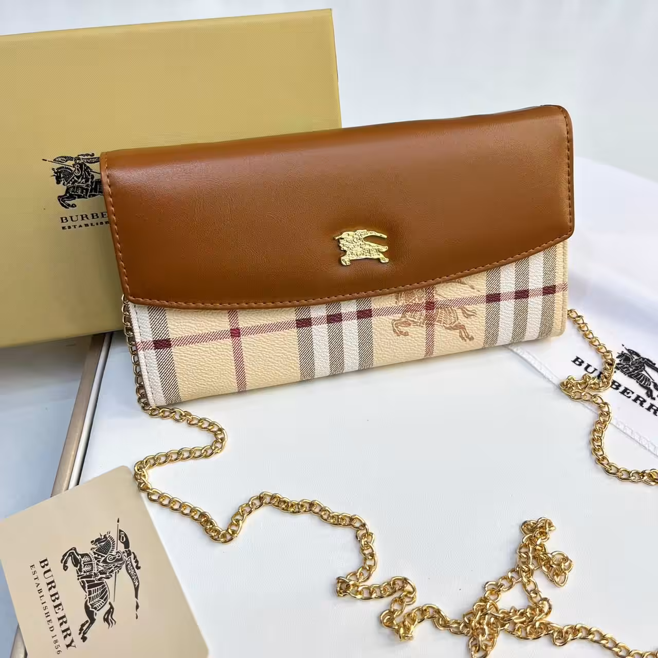 Burberry Loxely Brown Color Crossbody Sling Bag (With Box)