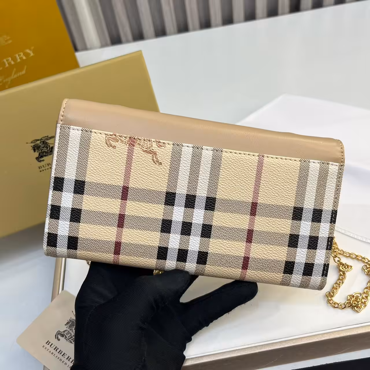 Burberry Loxely Apricot Color Crossbody Sling Bag (With Box)