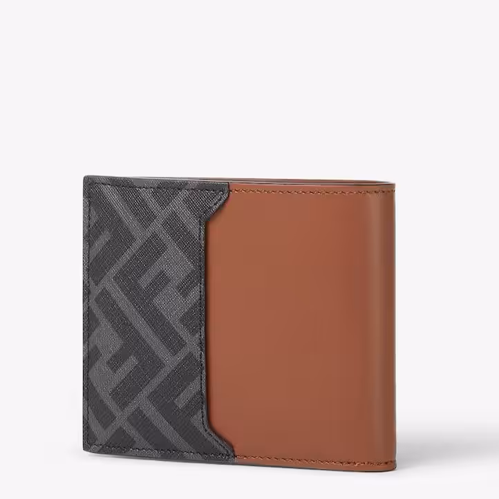 Fendi FF Squared Bifold Brown Color Mens Wallet