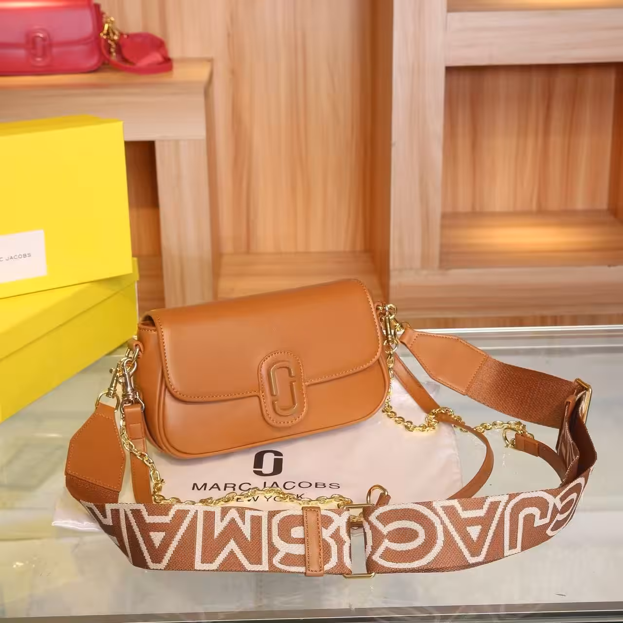 WhatsApp Image 2025-12-19 at 4.21.56 PM Marc Jacob The Clover Brown Color Sling Bag (With Box)