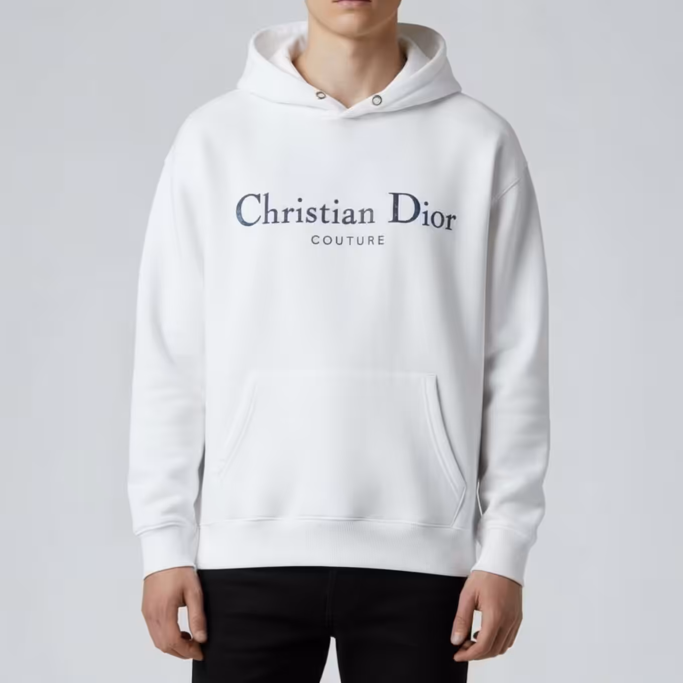 Christian Dior Couture White Full Sleeve Men’s Hoodie