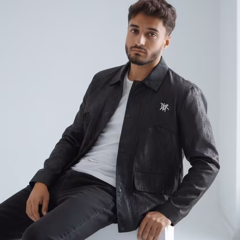 Christian Dior Black Monogram Wind Cheater Jacket