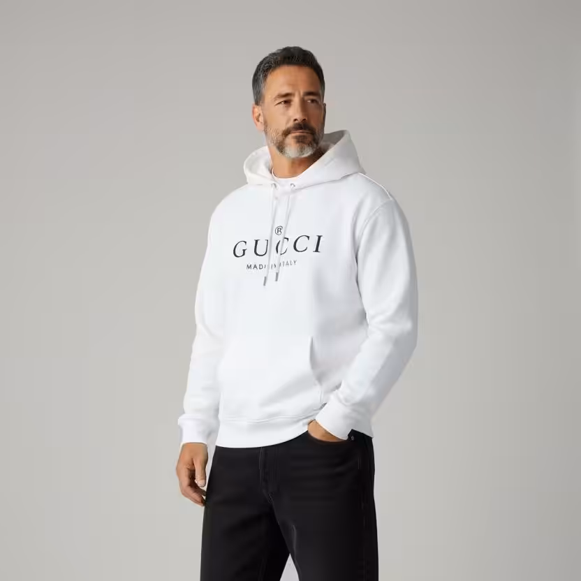 Gucci Iconic White Full Sleeve Men’s Hoodie