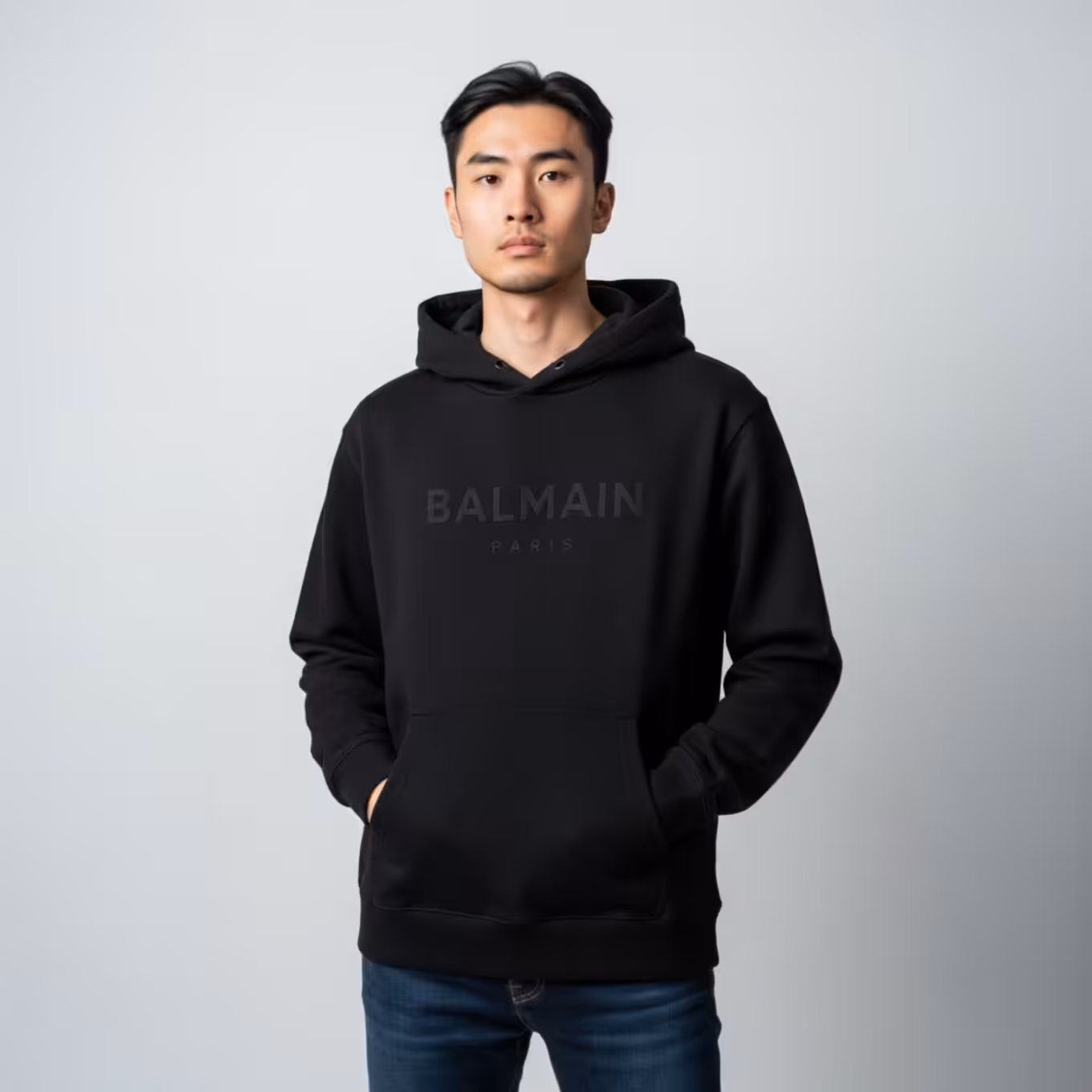 Balmain Black Full Sleeve Men’s Hoodie