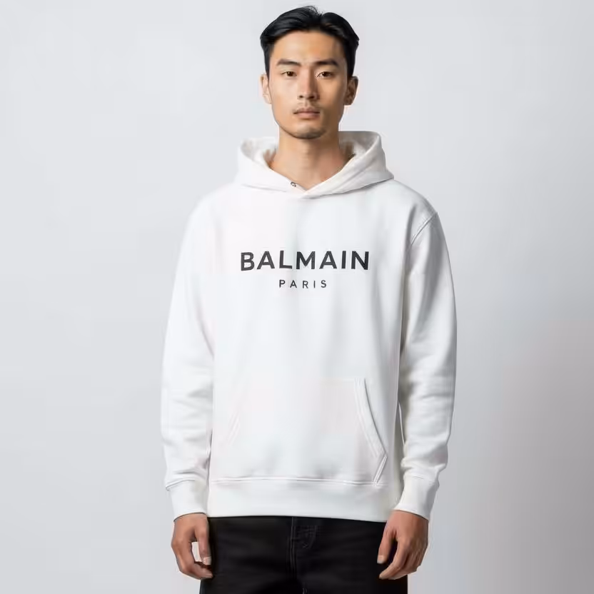 WhatsApp Image 2025-12-24 at 11.19.42 AM Balmain White Full Sleeve Men’s Hoodie