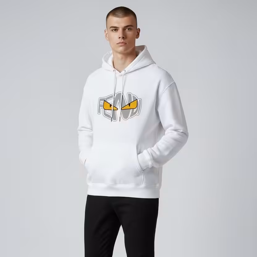 WhatsApp Image 2025-12-24 at 12.28.47 PM Fendi White Full Sleeve Men’s Hoodie