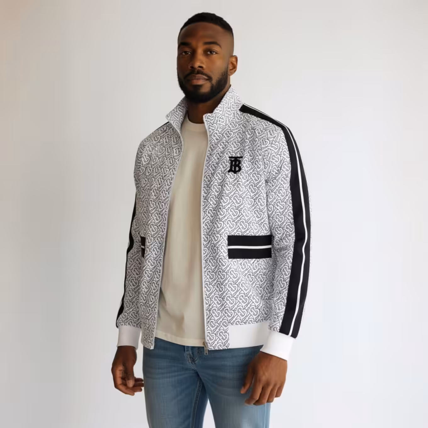 Burberry TB White Wind Cheater Jacket