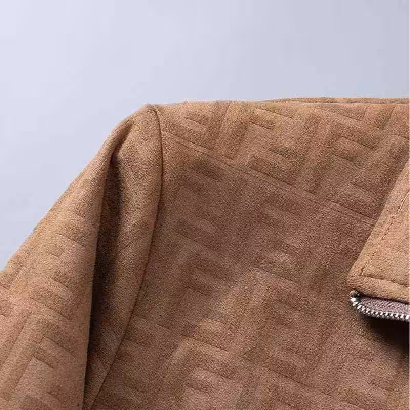 WhatsApp Image 2025-12-27 at 12.28.39 PM Fendi FF Embossed Khaki Wind Cheater Jacket