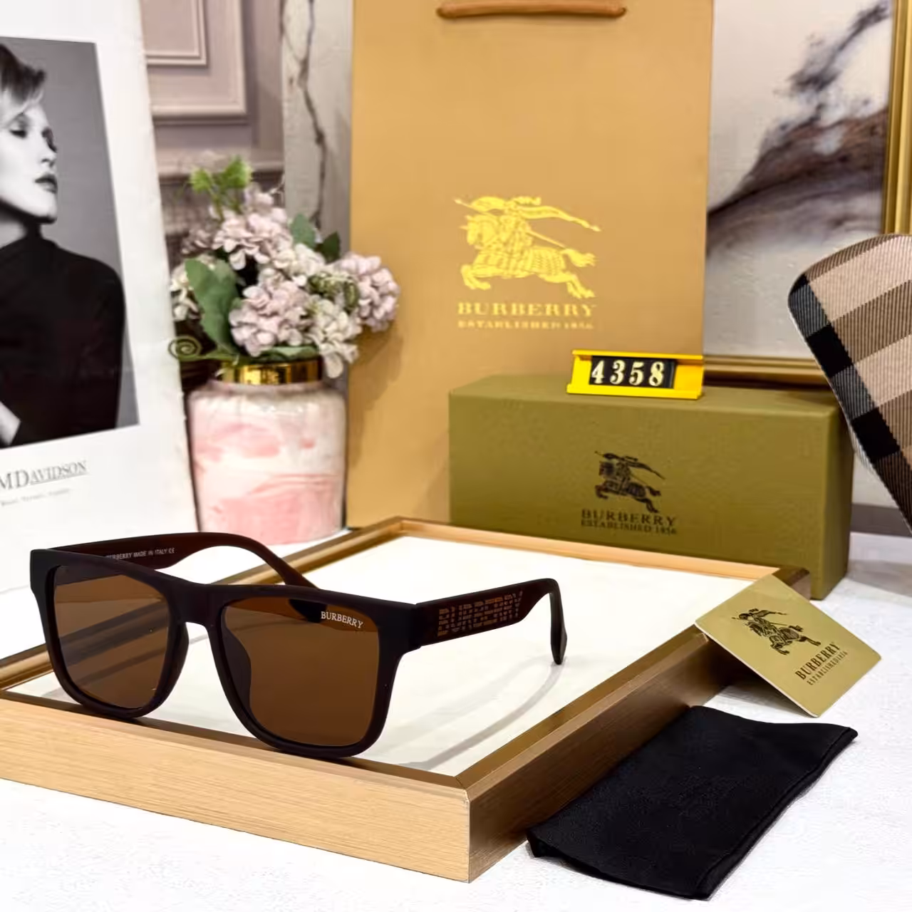 WhatsApp Image 2026-01-06 at 7.09.56 PM Burberry Brown Square Signature Check Sunglasses