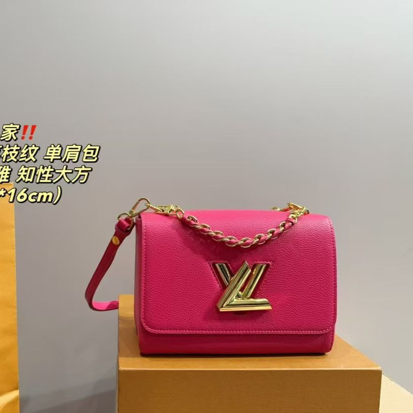 Louis Vuitton Epi Twist MM Pink Sling Bag (With Box)