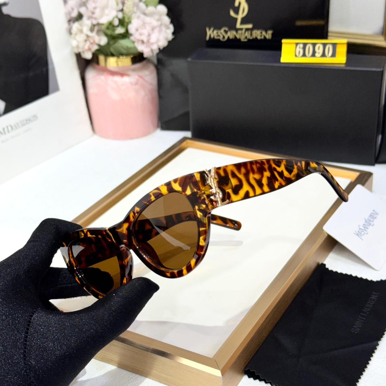 YSL Tortoiseshell Cat-Eye Sunglasses