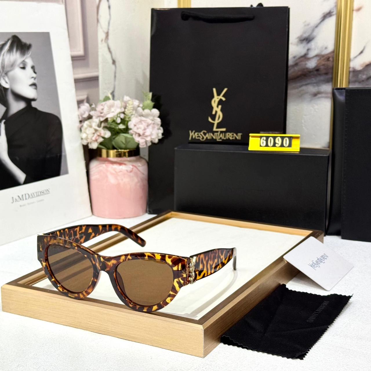 YSL Tortoiseshell Cat-Eye Sunglasses
