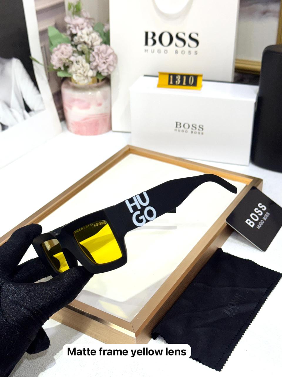 WhatsApp Image 2026-01-09 at 6.51.51 PM (1) Hugo Boss Wayfarer Yellow Black Matte Men’s Sunglasses