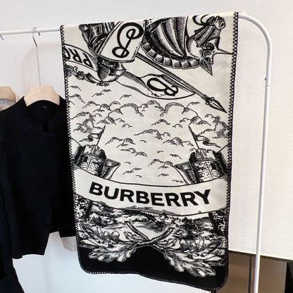 WhatsApp Image 2026-01-09 at 8.42.47 PM Burberry Black And Off white Wide Reversible Stole
