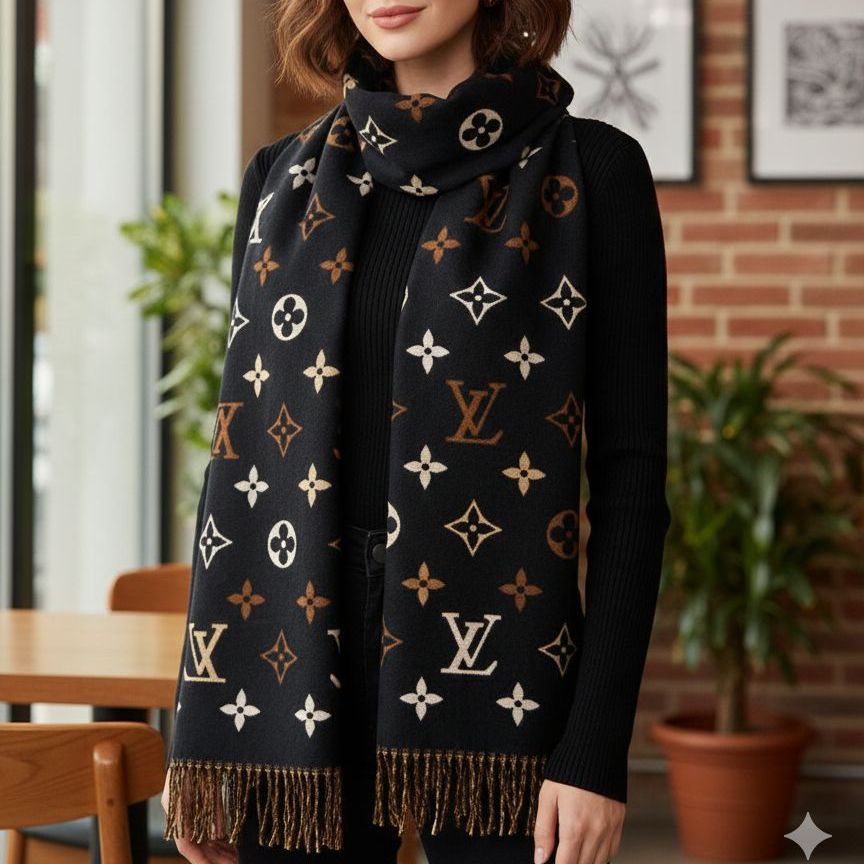 WhatsApp Image 2026-01-09 at 9.26.17 PM Louis Vuitton Black Monogram Stole