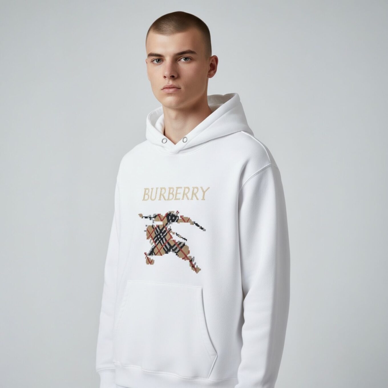 WhatsApp Image 2026-01-15 at 6.31.45 PM Burberry Knight White Full Sleeve Men’s Hoodie
