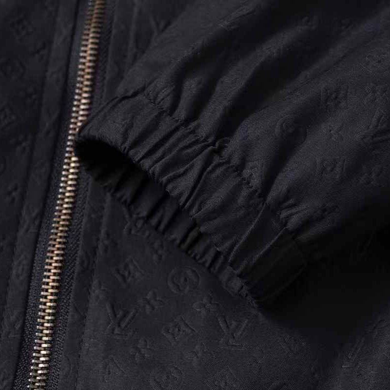 WhatsApp Image 2026-01-15 at 6.44.18 PM (2) Louis Vuitton Embossed Black Wind Cheater Jacket