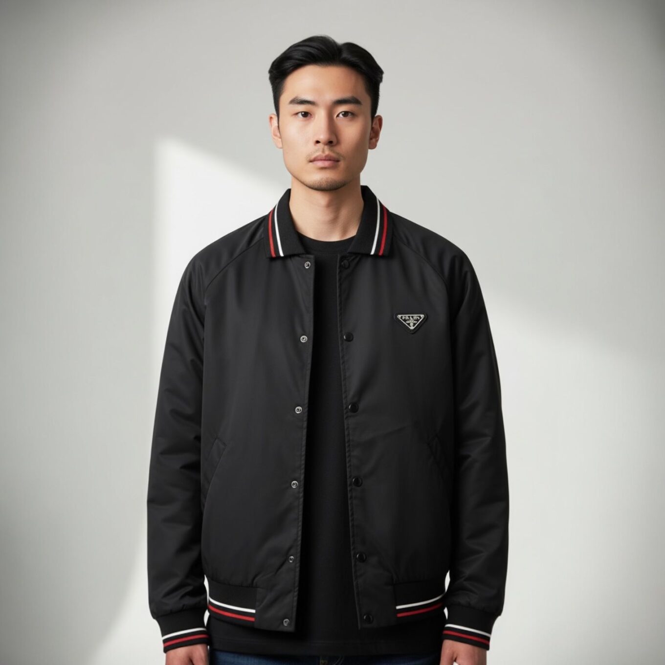 Prada Black Re Nylon Wind Cheater Jacket