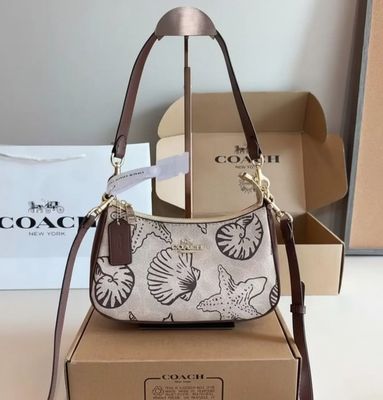 Coach Teri Shell Shoulder Bag (With Box)