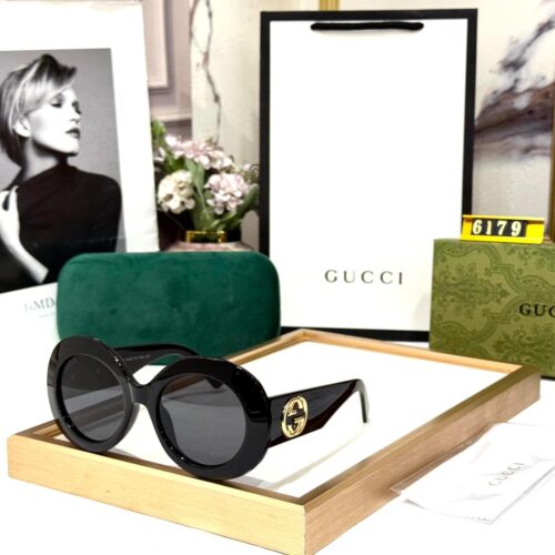 Gucci Round Black Sunglass For Women