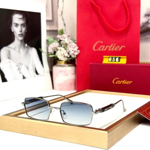 Cartier Rectangular Blue Sunglass For Men