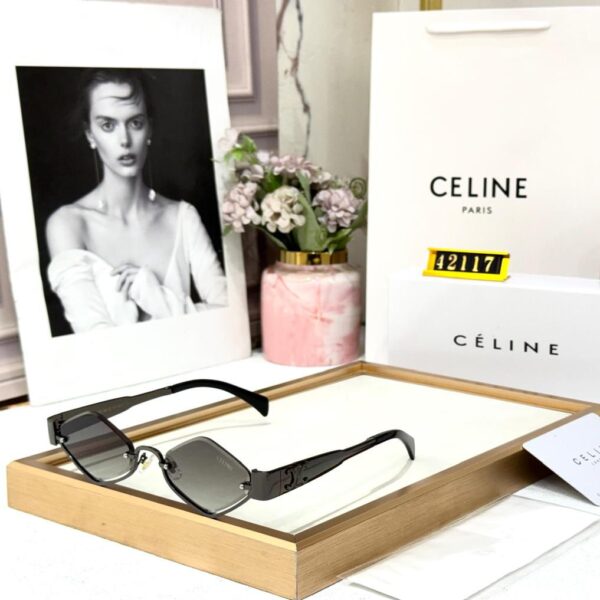 Celine Gunmetal Hexagon Sunglass For Women
