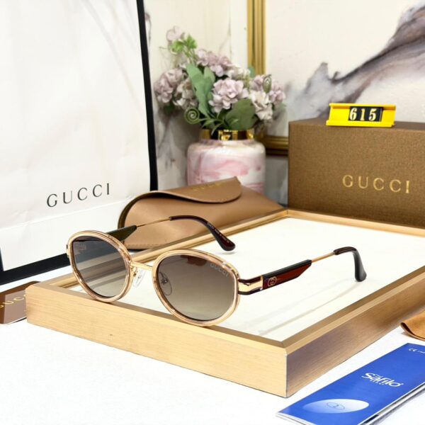 Gucci Oval Brown Sunglass For Women
