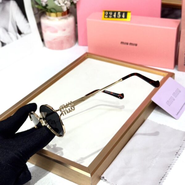 Miu Miu Oval Black Sunglass For Women