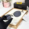 Prada Oval Black Unisex Sunglass