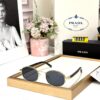 Prada Oval Black Unisex Sunglass