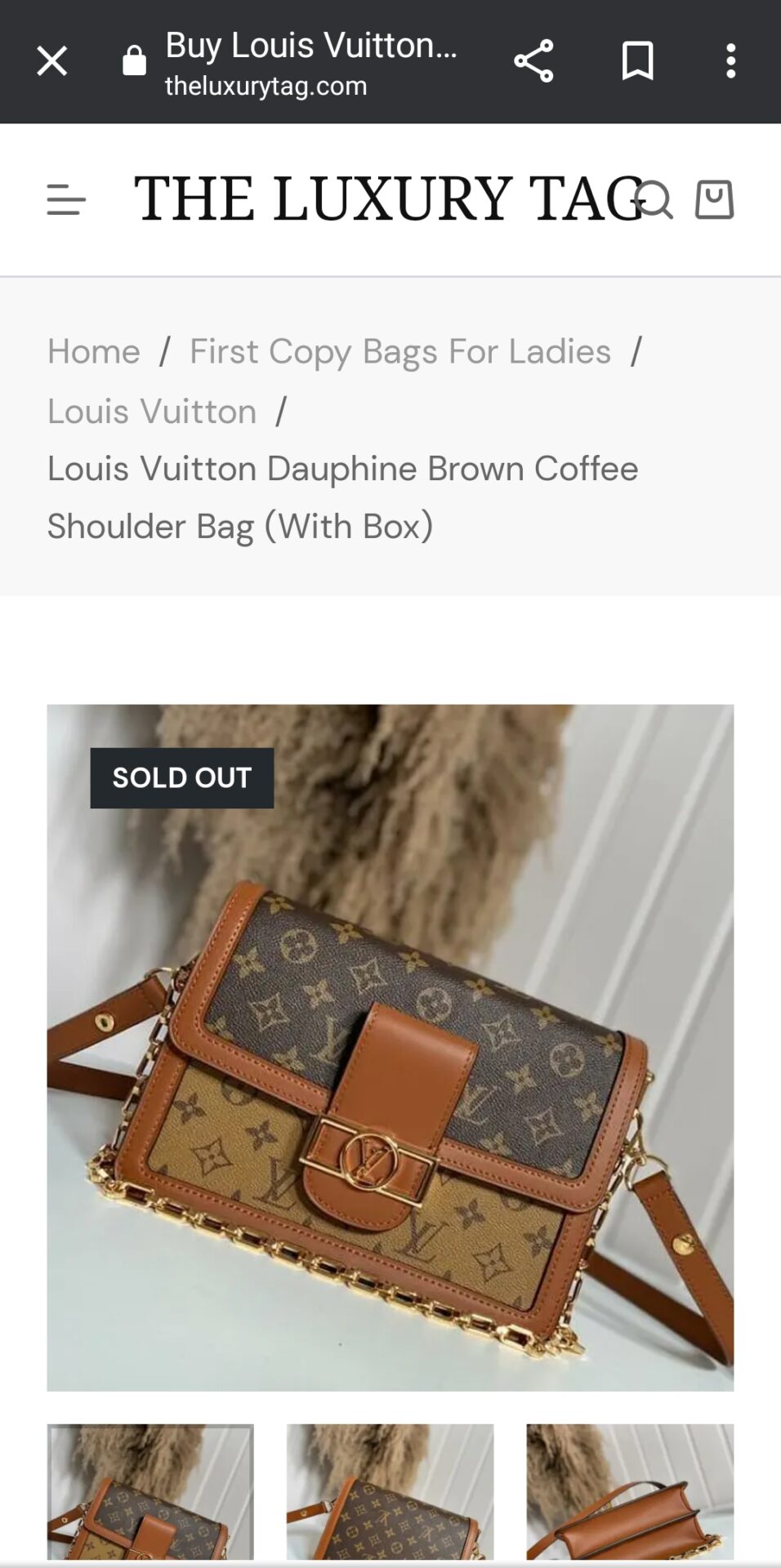 Louis Vuitton Dauphine Brown Coffee Shoulder Bag (With Box) photo review